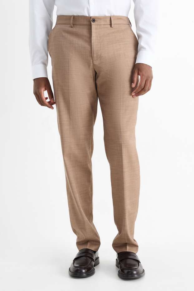 Heren - Broek uit het combi-systeem - regular fit - Flex - beige