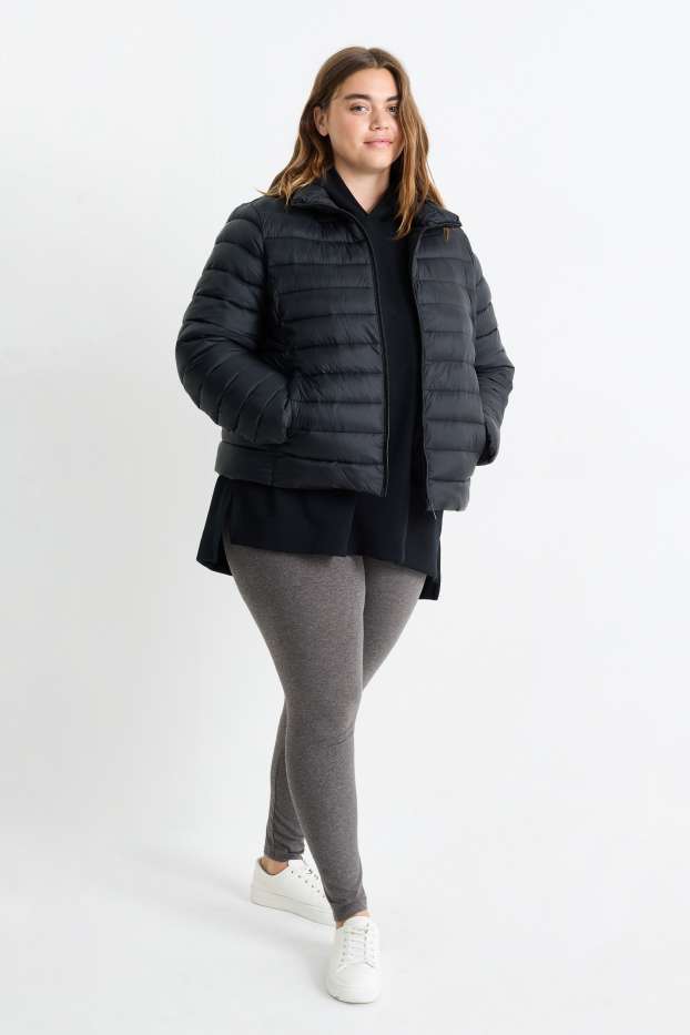 Femmes - Lot de 2 - leggings - gris foncé