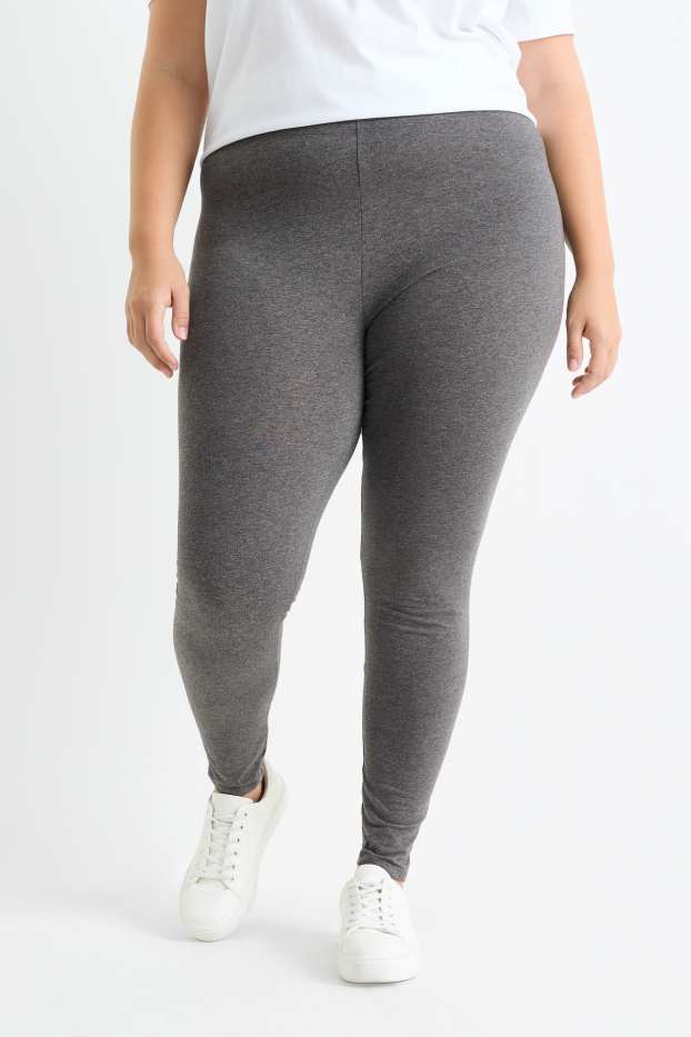 Femmes - Lot de 2 - leggings - gris foncé