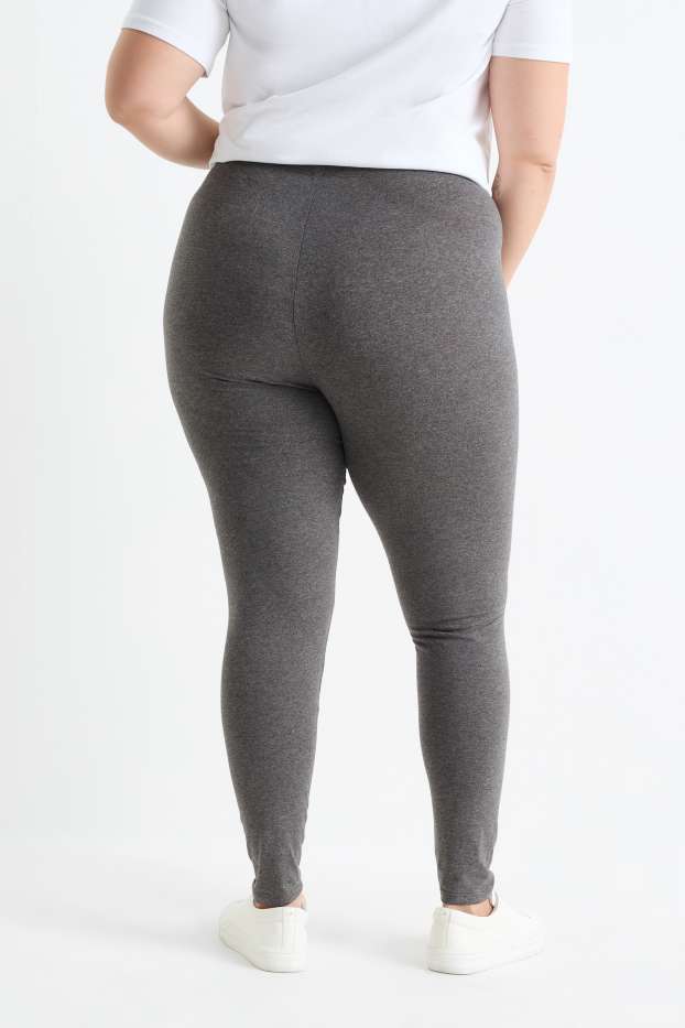 Femmes - Lot de 2 - leggings - gris foncé