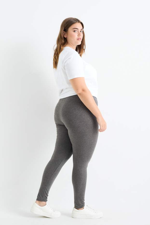 Femmes - Lot de 2 - leggings - gris foncé