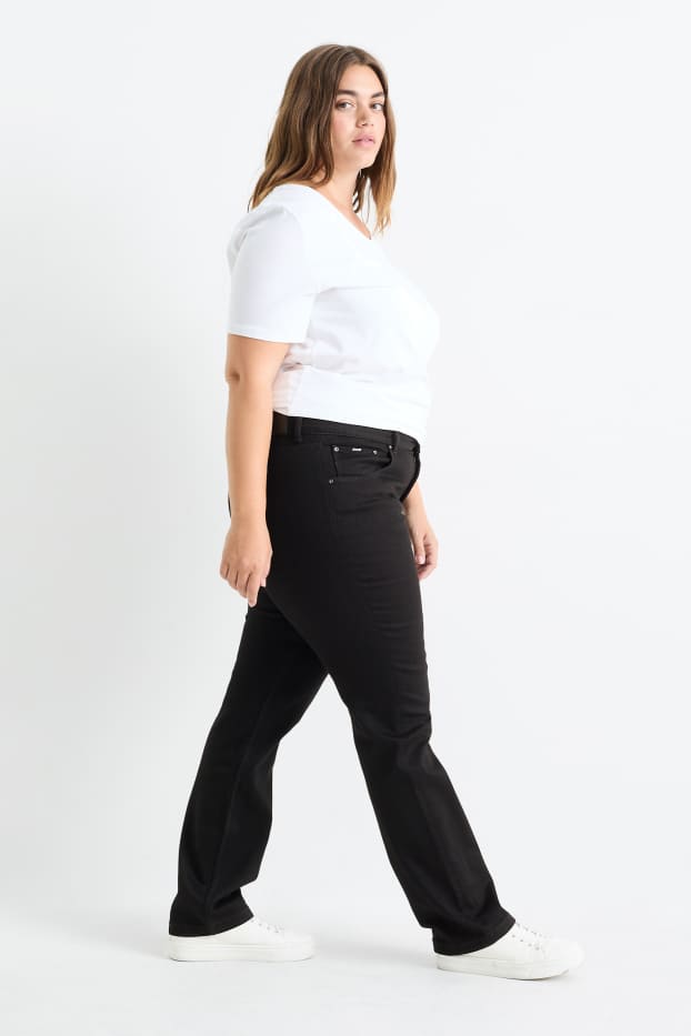 Mujer - Straight jeans - mid waist - LYCRA® - negro
