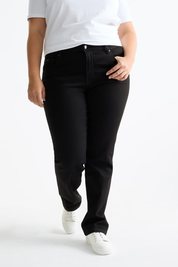 Mujer - Straight jeans - mid waist - LYCRA® - negro