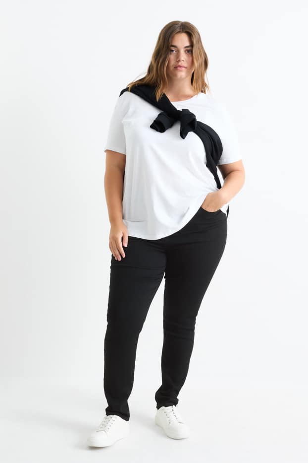 Donna - Confezione da 2 - jegging jeans - vita alta - jeans blu scuro