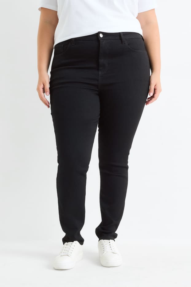 Donna - Confezione da 2 - jegging jeans - vita alta - jeans blu scuro