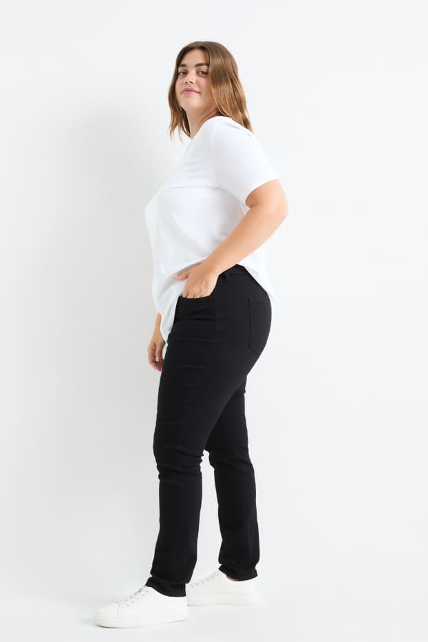 Donna - Confezione da 2 - jegging jeans - vita alta - jeans blu scuro