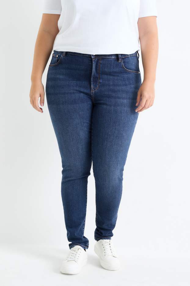 Femei - Skinny jeans - talie medie - jeans modelatori - LYCRA® - denim-albastru