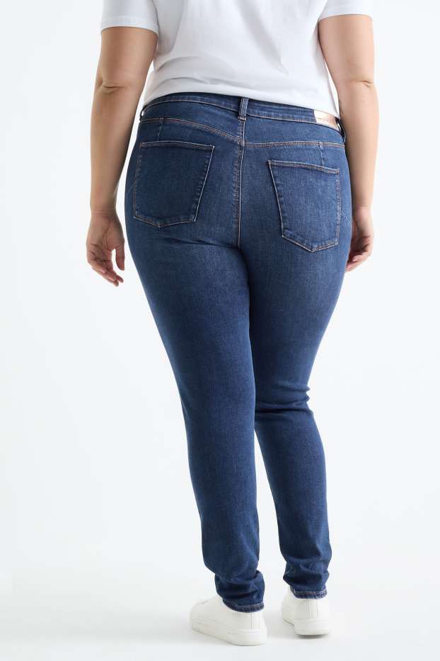 Femei - Skinny jeans - talie medie - jeans modelatori - LYCRA® - denim-albastru