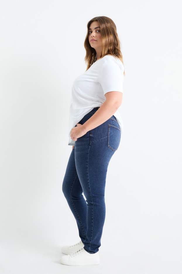 Femei - Skinny jeans - talie medie - jeans modelatori - LYCRA® - denim-albastru