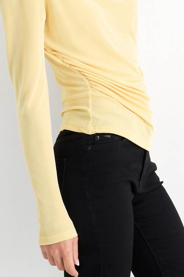 Donna - Maglia a maniche lunghe - giallo