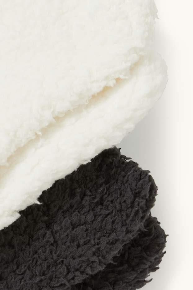 Dames - Set van 2 paar - sokken - zwart / wit