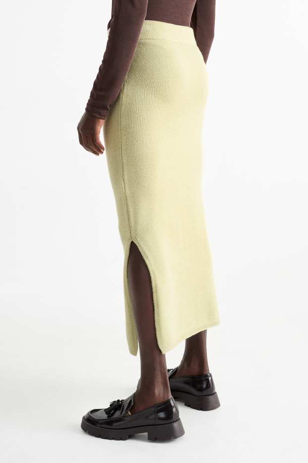 Femmes - Jupe en maille - vert menthe