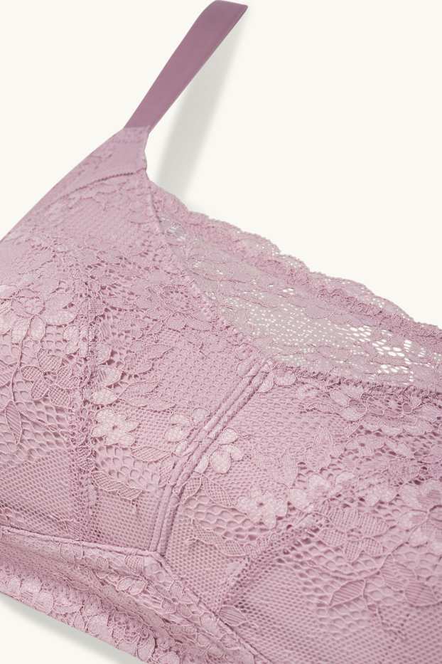 Femei - Sutien post-mastectomie fără armătură - violet deschis