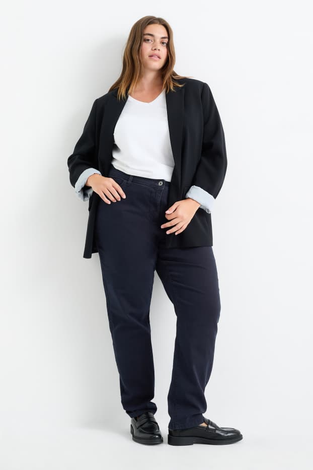 Dámské - Slim jeans - mid waist  - tmavomodrá