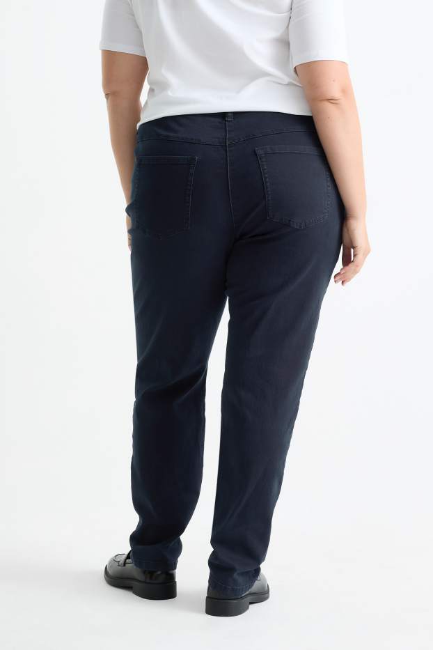 Dámské - Slim jeans - mid waist  - tmavomodrá