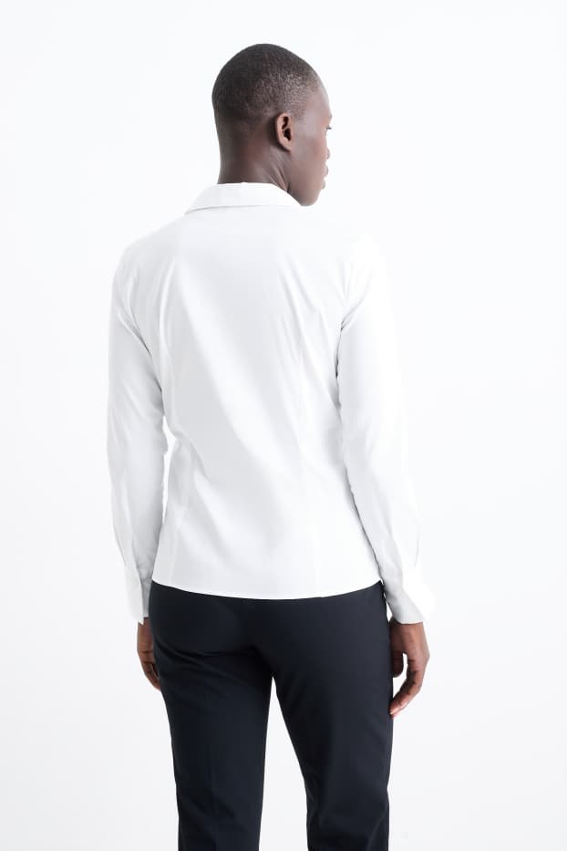 Damen - Business-Bluse - weiss