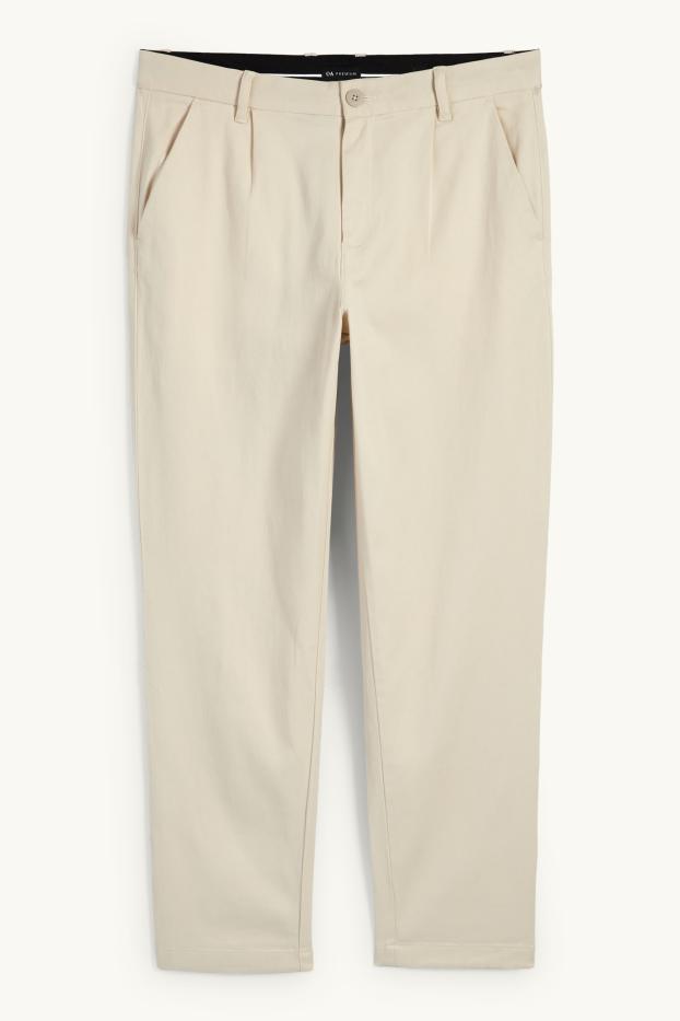 Hommes - Chino - tapered fit - beige clair
