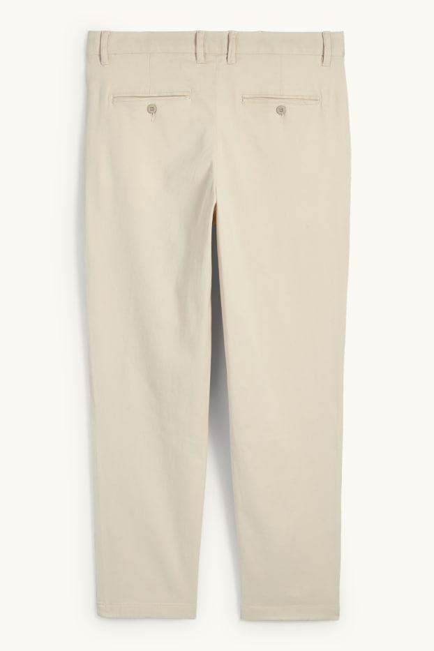 Hommes - Chino - tapered fit - beige clair
