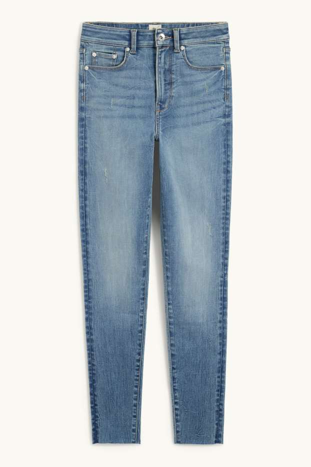 Dámské - Skinny jeans - high waist - LYCRA® ADAPTIV Fiber - džíny - světle modré