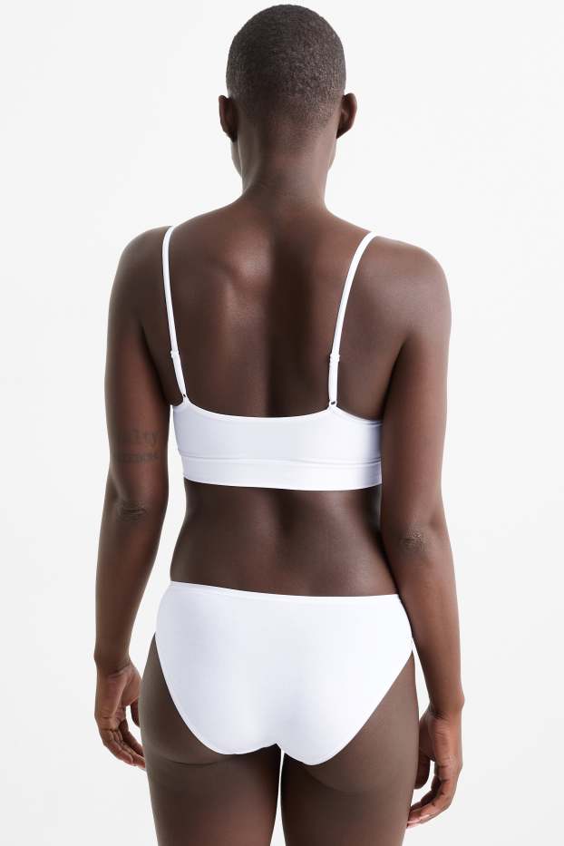 Women - Bralette - seamless - white