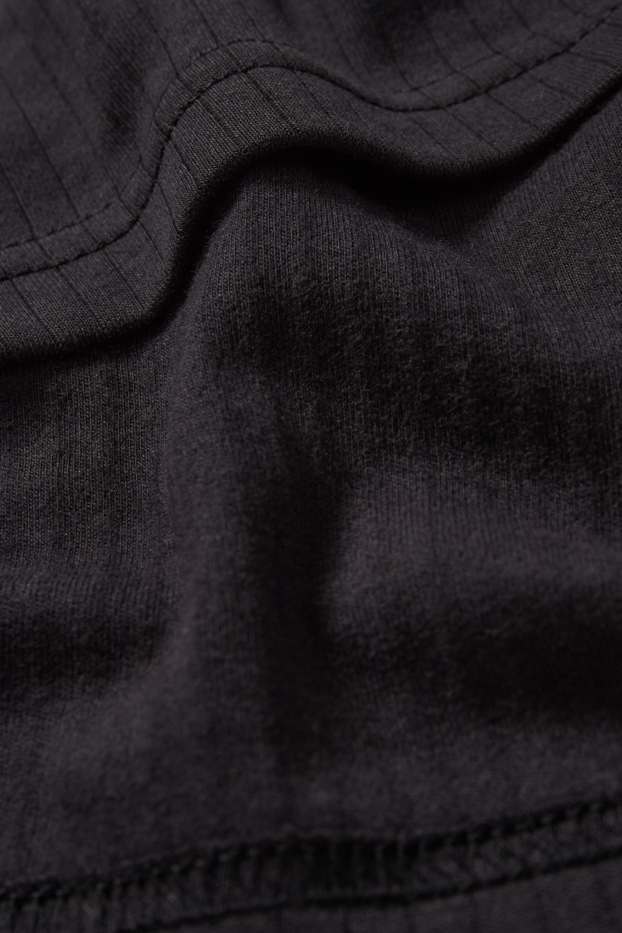 Uomo - Maglia intima - a coste - nero