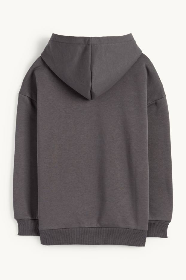 Enfants filles - Lilo & Stitch - sweat à capuche - gris foncé