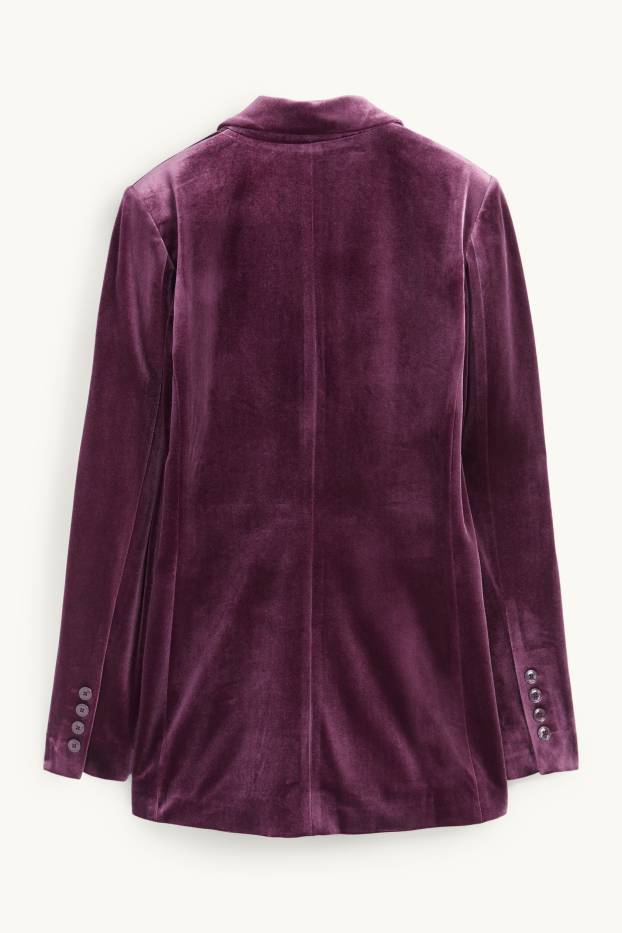 Dona - Blazer llarg de vellut - regular fit - lila