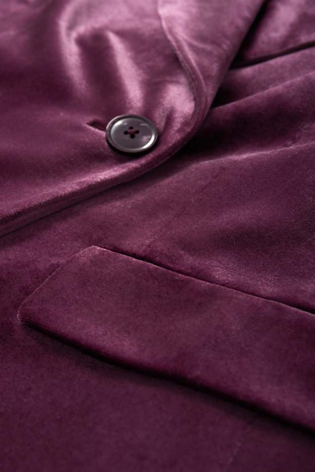 Dona - Blazer llarg de vellut - regular fit - lila