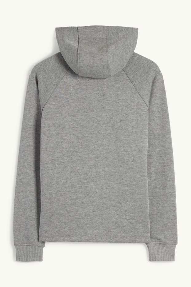 Damen - Funktions-Sweatjacke mit Kapuze - grau