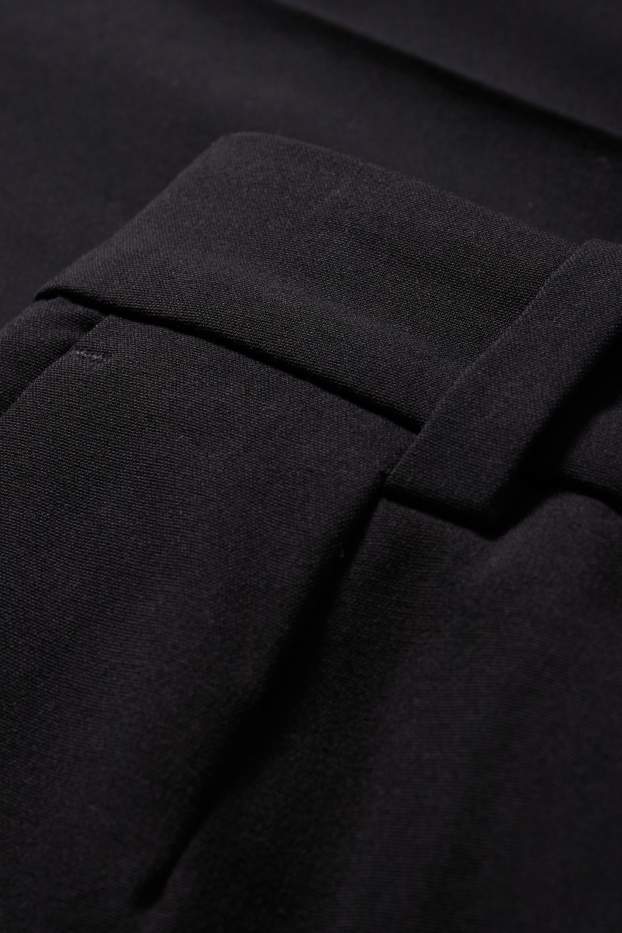 Femei - Pantaloni office - talie înaltă - wide leg - negru