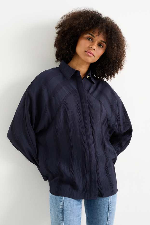Women - Blouse - dark blue
