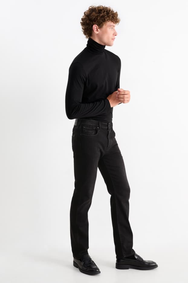Men - Straight jeans - flex jog denim - LYCRA® - black