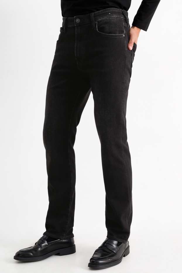 Men - Straight jeans - flex jog denim - LYCRA® - black