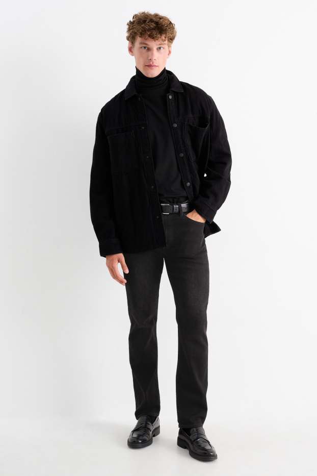 Men - Straight jeans - flex jog denim - LYCRA® - black
