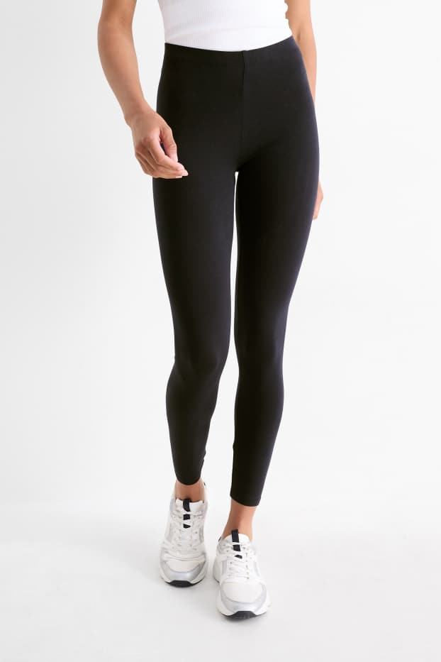 Damen - Multipack 2er - Leggings - blau  / schwarz