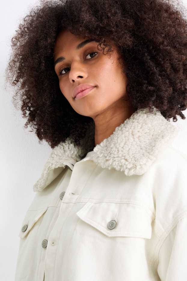 Femmes - Veste en jean - blanc crème