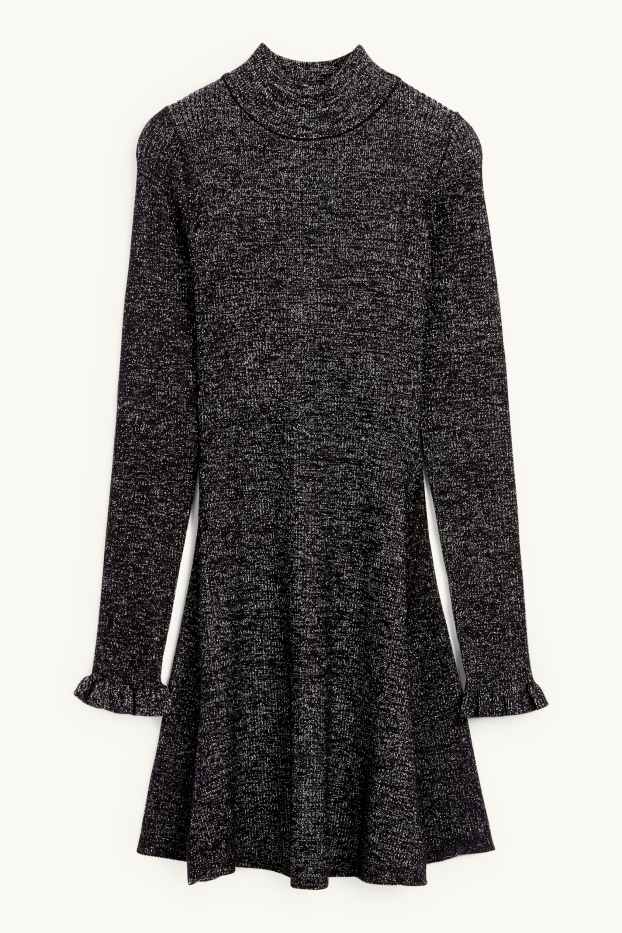 Nena - Vestit de punt - brillant - negre