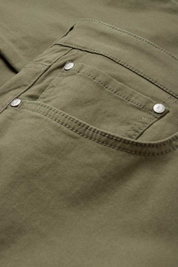 Hommes - Pantalon chaud - regular fit - vert foncé