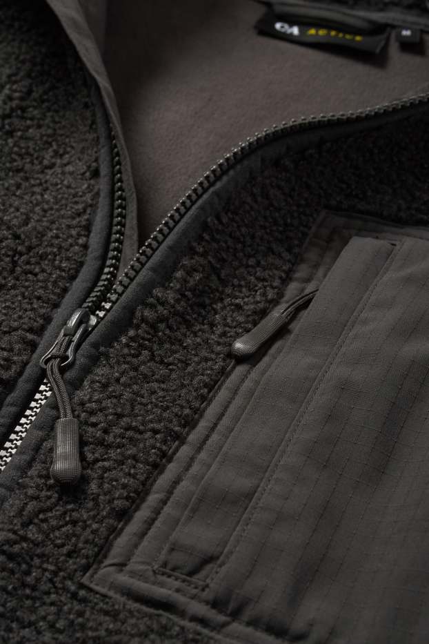 Bărbați - Jachetă de fleece termoizolantă - negru