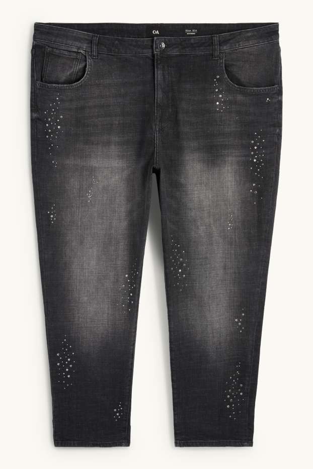 Femmes - Boyfriend jean - mid waist - gris foncé