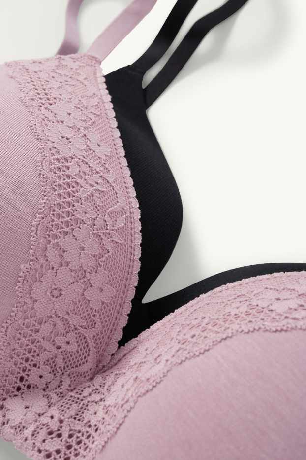 Femei - Multipack 2 buc. - sutien fără armătură - vătuit - violet deschis