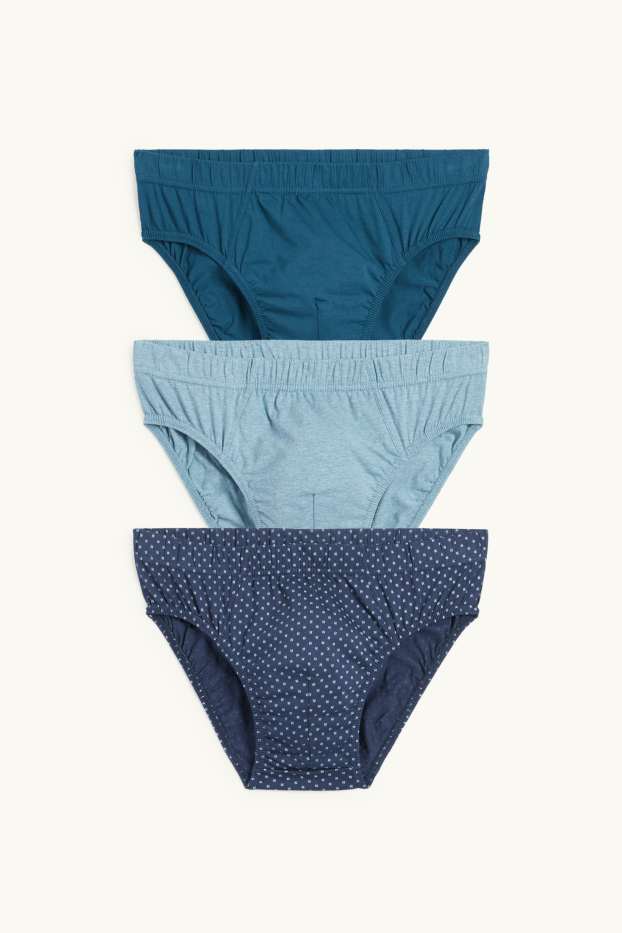 Uomo - Confezione da 3 - slip - blu scuro