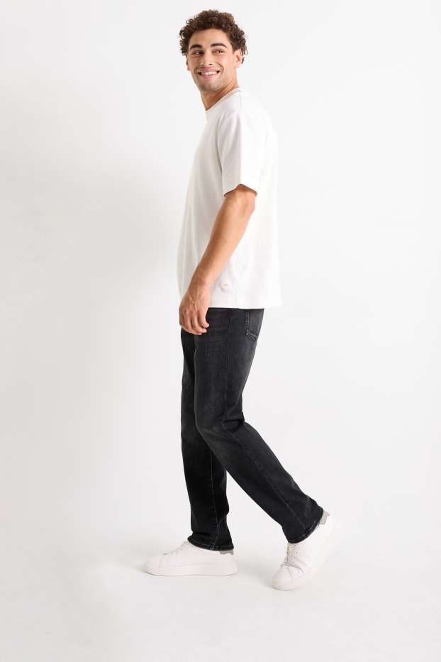 Uomo - Straight jeans - jeans termici - Flex jog denim - jeans grigio scuro