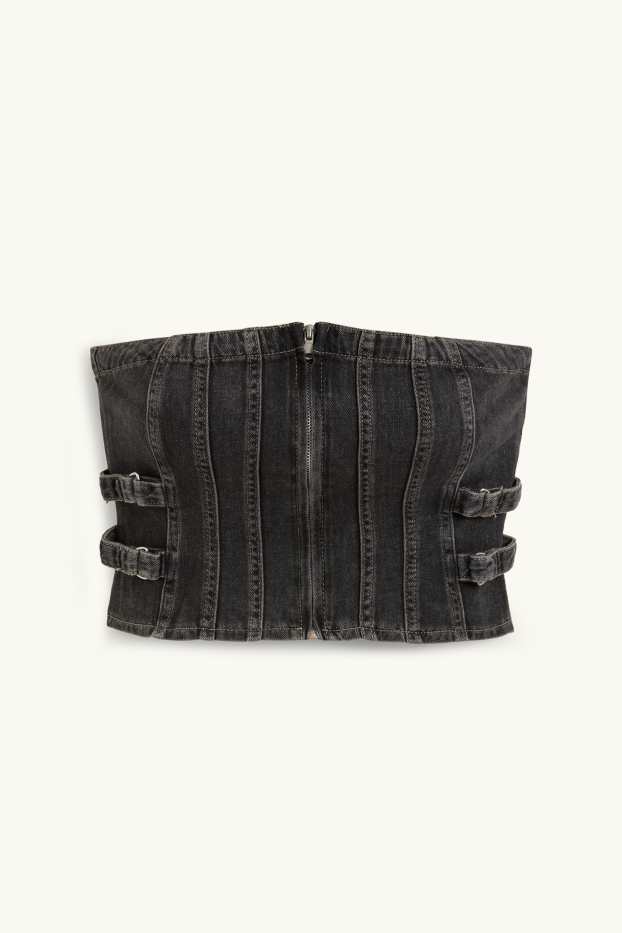 Femmes - Bustier en jean - jean gris foncé