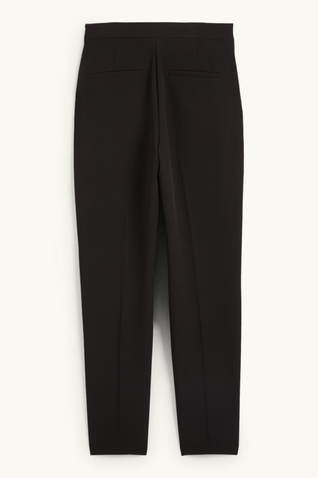 Dona - Pantalons de tela - high waist - tapered fit - negre