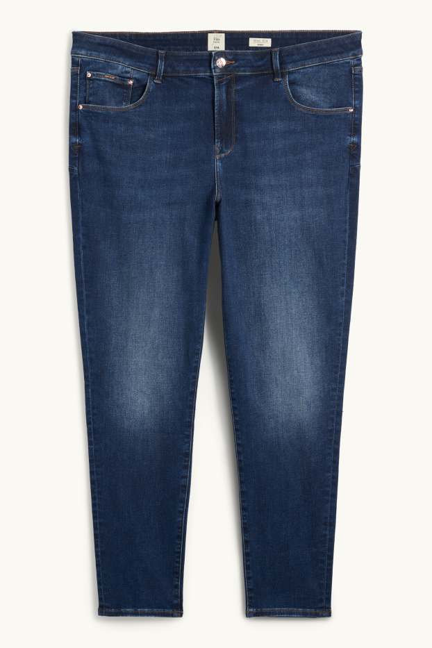 Dámské - Skinny jeans - mid waist - tvarující džíny - LYCRA® - džíny - modré