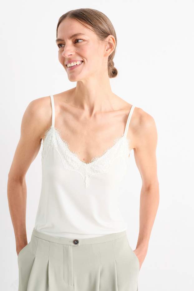 Dona - Samarreta sense mànigues - blanc trencat