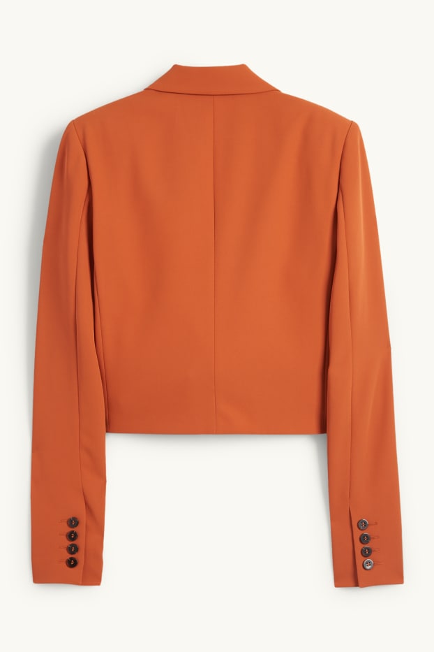 Femei - Blazer crop - regular fit - portocaliu închis