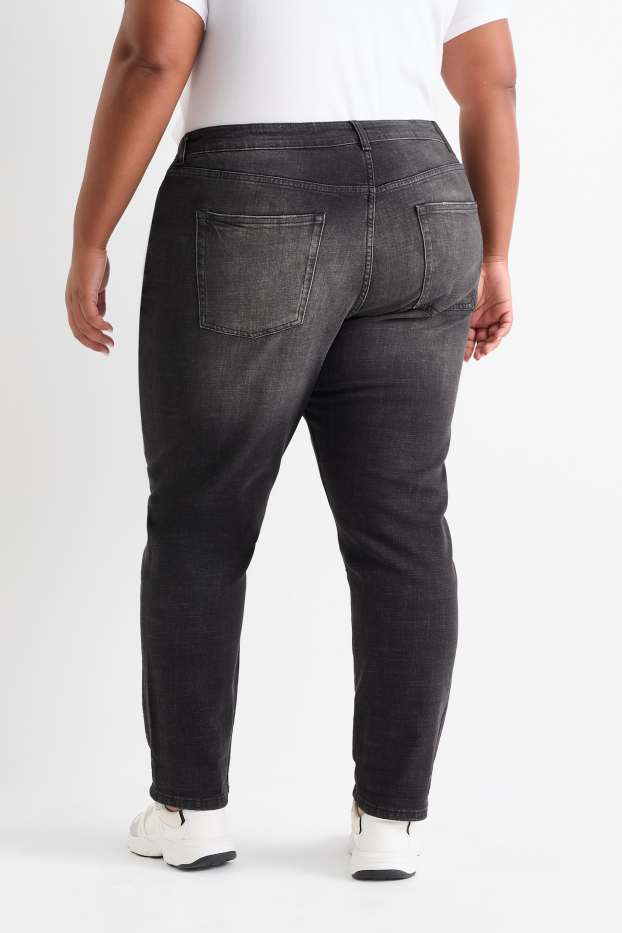 Femmes - Boyfriend jean - mid waist - gris foncé