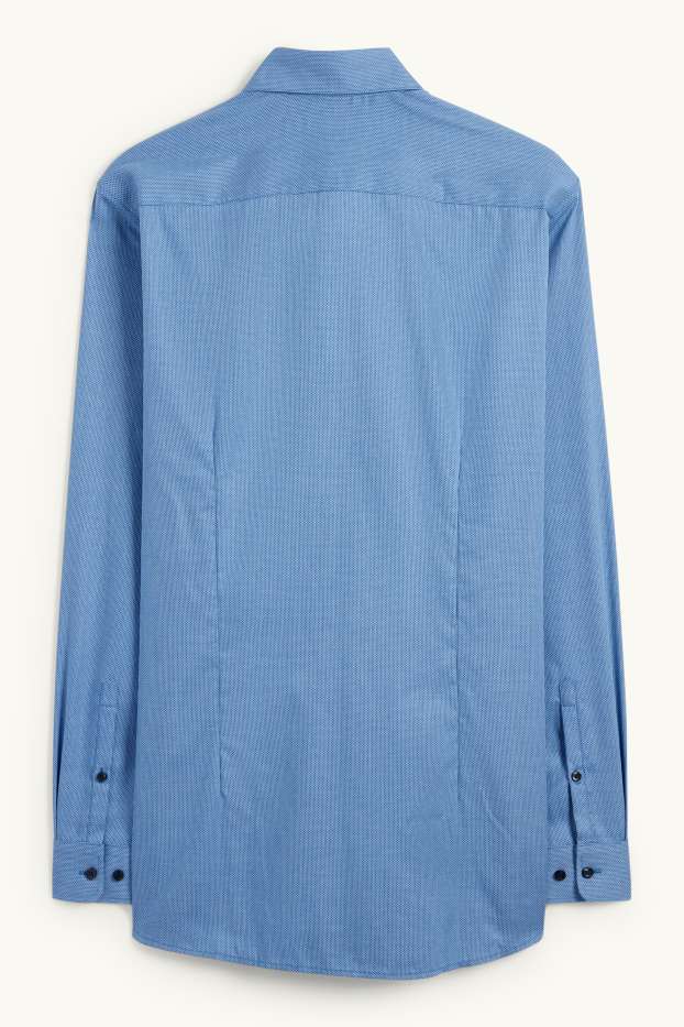 Home - Camisa formal - slim fit - Kent - fàcil de planxar - estampada - blau